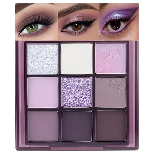 9 Colors Taupe Eyeshadow Palette Set - Mauve Purple Taupe