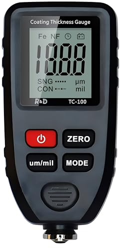 Image of XPR3SS TC100 Paint Thickness Gauge | Used Car Paint Inspection Meter | Coating & Dry Film Thickness (DFT) Tester | Paint Mil Thickness Gauge for Metal | Backlit LCD Elcometer