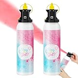Workkeep Gender Reveal Fire Extinguisher Color Blasters: 2 Pcs Pink Blaster Only for Baby Girl with Pink Smoke, Confetti Power Cannon for Gender Reveal Party