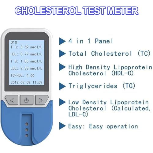Misuratore Multifunzione 5 In 1 Per Il Monitoraggio Dei Lipidi, Kit Per Il Test Del Colesterolo, Misuratore Per Il Test Di Hdl, Trigliceridi E Colesterolo Con 25 Strisce Reattive, Risultati Rapidi - 4