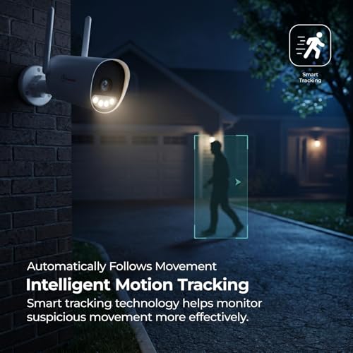 Image of Trueview 3MP Smart WiFi Bullet Security Camera | All Time Color Night Vision | IP66 Waterproof | Human Detection | Two Way Audio | 256GB Memory Card Support | Alexa Compatible | STQC Approved T18295S