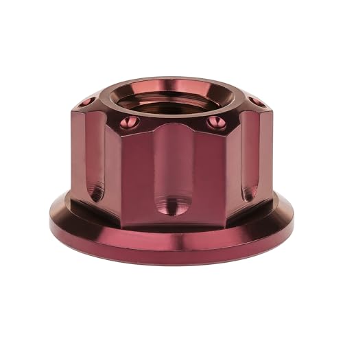 Image of Titanium M6 M8 M10 M12 M14 M16 Flange Bolt Nut Bicycle Motorcycle Rear Axle Car Modification Accessories Pack of 6 (M8 Pitch 1.25mm, Burgundy)