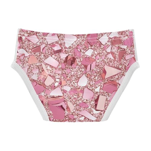 KLL Rose Gold Pink Glitter Toddler Boys Comfort Briefs Cute Undies2