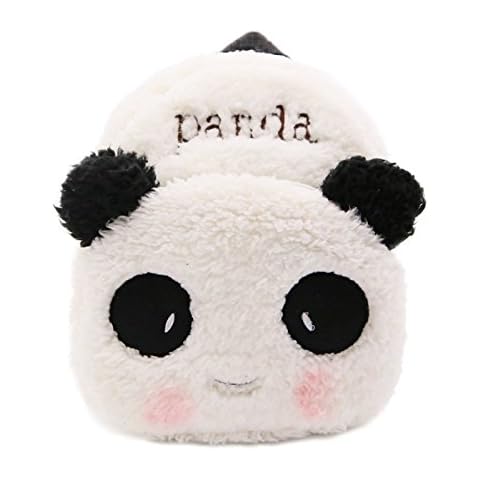 Elonglin Cute Small Toddler Kids Backpack Plush Animal Cartoon Mini Children Bag for Baby Girl Boy Age 1-3 Years Schoolbag for Child Lightweight Strap Rucksack Daypack for Travel Shopping Panda Cover