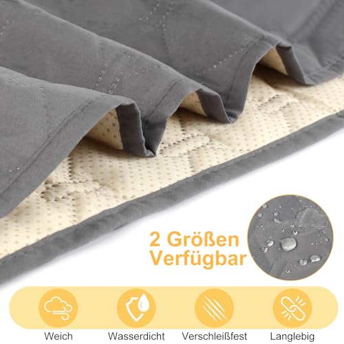 Binlava wasserdichte Hundedecke, 100×127CM rutschfest & Waschbar, Kratzfest Hundematte als Sofa Bett Auto Schutz, Beidseitig nutzbar, Outdoor geeignet für Hunde Katzen Haustiere