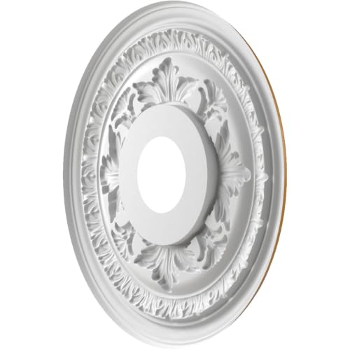 Image of Ekena Millwork CMP16BADVG Baltimore Thermoformed PVC Ceiling Medallion (Fits Canopies up to 6 1 /2 inch), 16 inchOD x 3 1 /2 inchID x 1 inchP, Universal Aged Metallic Vintage Gold