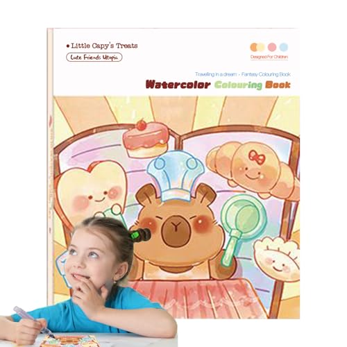 Livre d'aquarelle pour débutants portable dès 3 ans avec pinceau