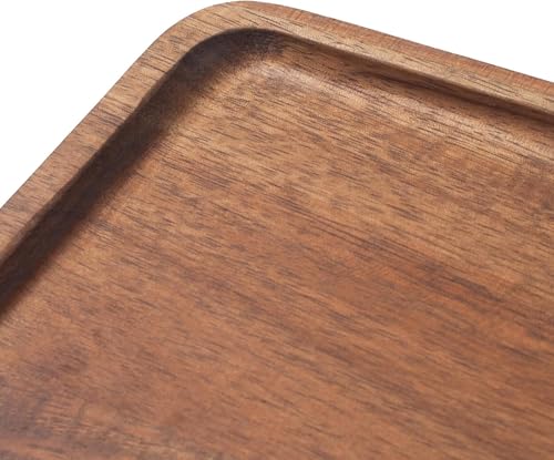 Image of Woodland Dreams Wooden Serving Platter /Tray, Handmade Multipurpose Coffee, Tea, Snacks, Breakfast, Food Platter, Modern Design Tray, Rectangular Platter for Home & Kitchen, 10X5 Inch, 1 Pcs