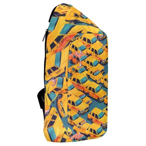 Sac à dos à bandoulière multicolore 16x36.5cm au design graphique original