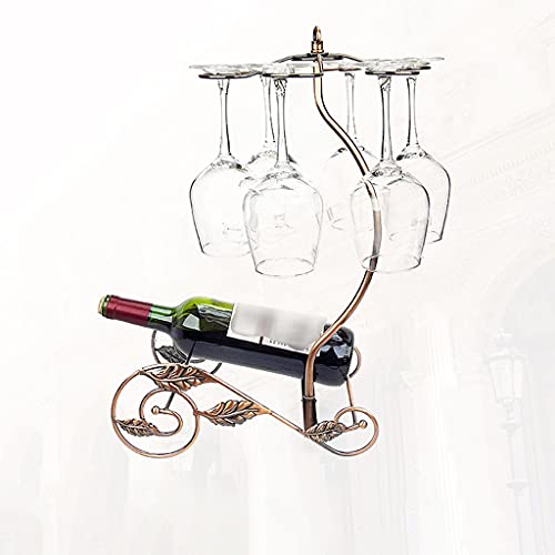 Soporte para botellas y copas de vino de metal, 6 copas miniatura 2