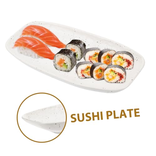 Plato rectangular de cerámica Cabilock para sushi y postres miniatura 6
