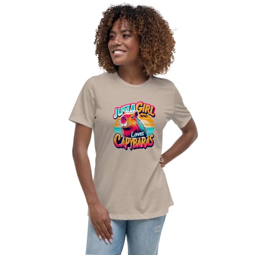 T-shirt capybara pour femme look casual et week-end détente en pierre bruyère