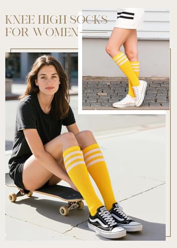 Image of American Trends Women Softball Socks Knee High Tube Socks Long Baseball Soccer Socks for Youth Girls