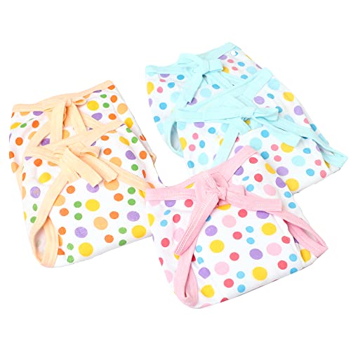 Image of Printed Cotton Hosiery Washable & Reusable Adjustable U-Shaped Cloth Diaper With Insert Cushioned Padded Langot Nappy Tying Langot For Babies- Pack of 5 (Small, Multicolor)