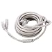 Zhangpu RJ45+DC Ethernet CCTV-Kabel 10 M 100 Mbit/s für IP-Kameras NVR-System Cat 5 Stromverlängerung Männlich Weiblich Schwarz (5M)