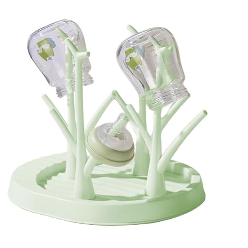 Mimoqk Escurridor de biberones, escurridor de biberones, soporte para secador de botellas con diseño en forma de árbol | Soporte de secador de biberones en forma de árbol, soporte para botella de