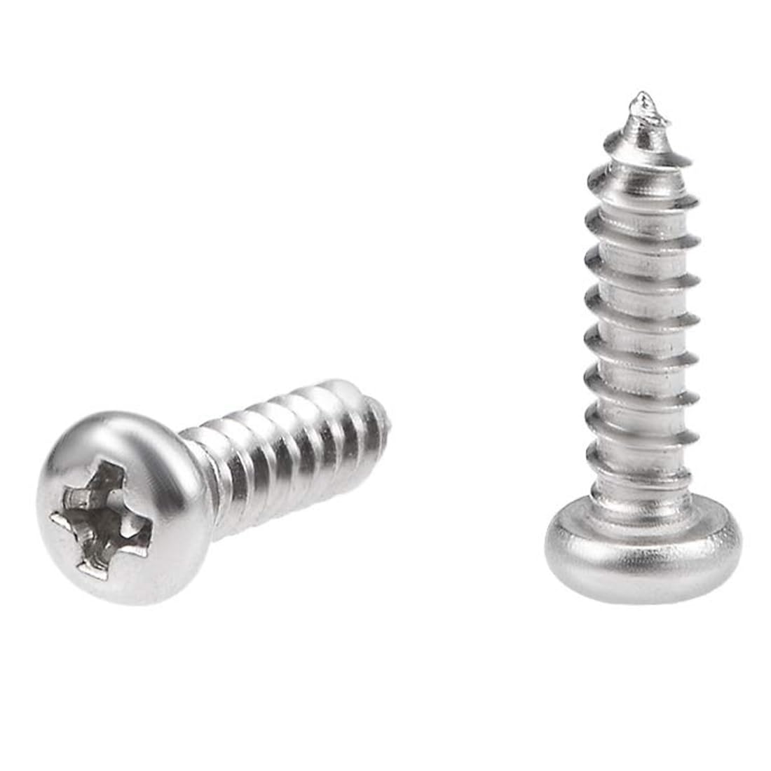 TA-VIGOR 50Pcs Self Tapping Screws, M2.6 Phillips Pan Head Screw, 10mm Round Head Tapping Screws