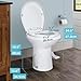 YITAMOTOR RV Toilet, Gravity Flush Toilet with Foot Pedal Flush and Flange, High Low Profile Gravity Camper Toilet for or RV, Trailer, Car, Motorhome, Caravan Trip