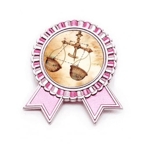 Broche constellation de la Vierge en métal rose pour les femmes nées en septembre taille M