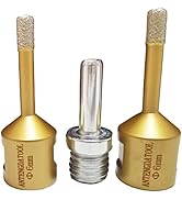Antengdatool 2PCS 1/4 Inch Dry/Wet Diamond Hole Saw for Angle Grinder - 6mm Porcelain/Tile Core D...