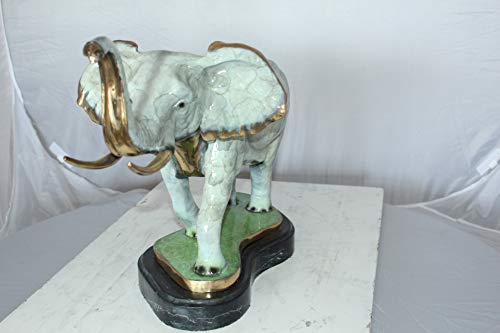 Estatua Elefante de Bronce Elegante NIFAO 26" L x 8" W x 17" H miniatura 6