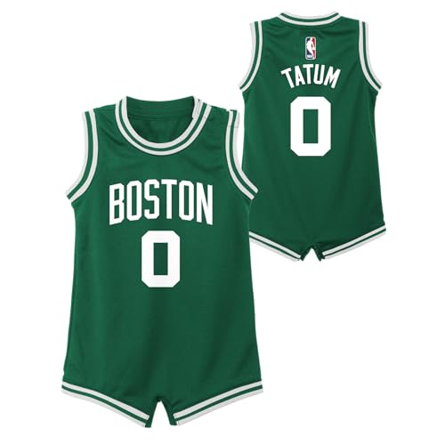 Image of Jayson Tatum Boston Celtics NBA Baby Infants 12-24 Months Green Icon Edition Romper Onesie Player Jersey (US, Age, 24 Months)
