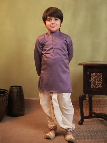 Image of AJ DEZINES Kids Ethnic Wear Kurta Waistcoat and Dhoti Pant for Boys