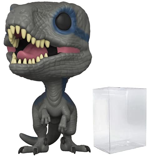 Funko Pop! Movies: Jurassic World Fallen Kingdom - Blue Velociraptor Vinyl Figure (Bundled with Pop Box Protector Case)
