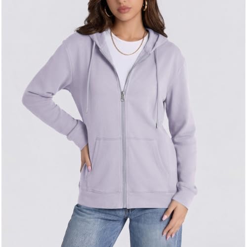 Image of Witsmile Zip Up Hoodie Women Oversized Sweatshirt Long Sleeve 2026 Fall Outfit Lightweight Jackets Workout Clothes