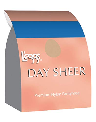 Leggs Womens Day Sheer Control Top, Sheer Toe Pantyhose 4-Pack, A, Off Black
