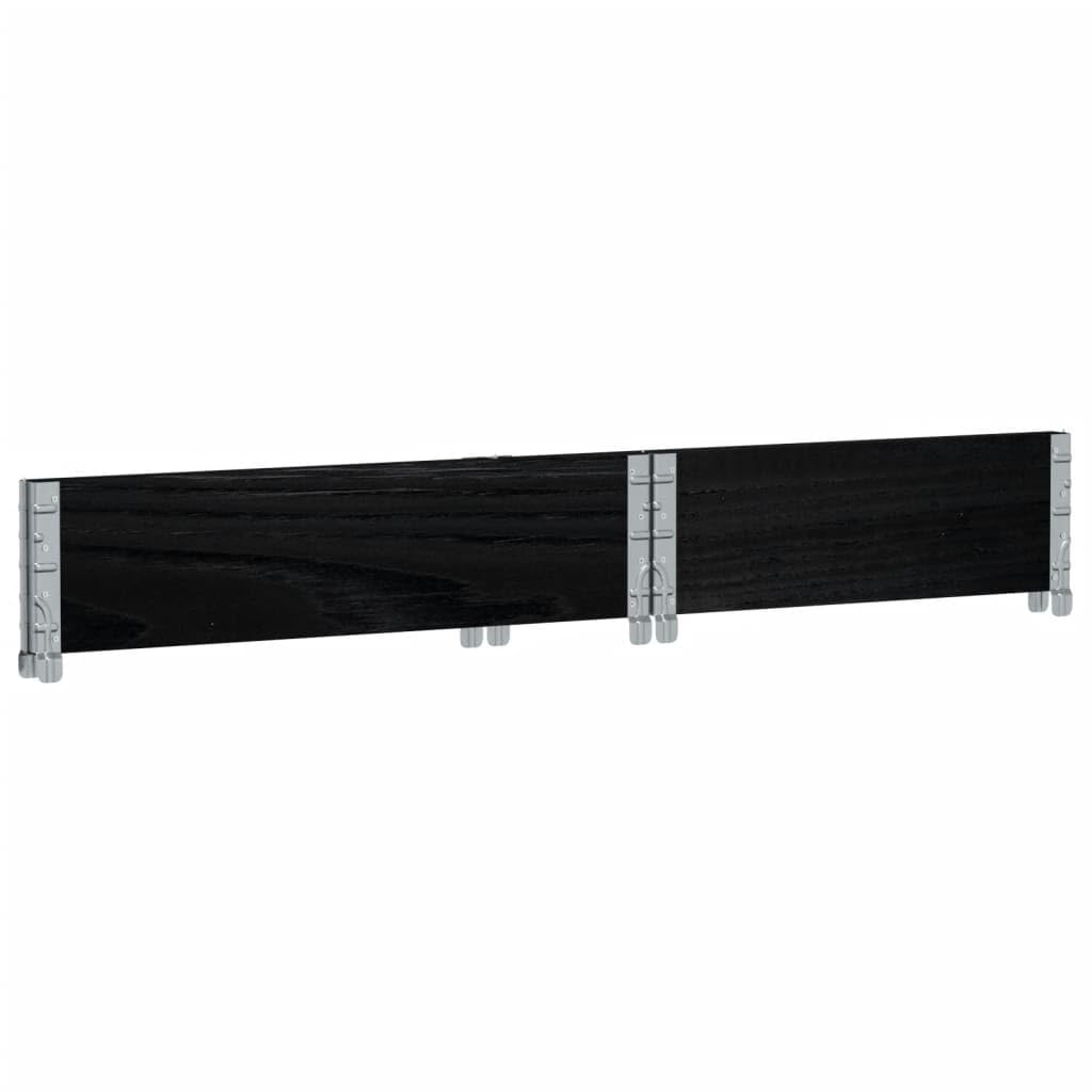 Rama na palety 80 x 60 cm, rama paletowa z drewna sosnowego, składana, z ocynkowanymi metalowymi narożnikami do transportu i przechowywania, czarna