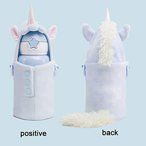 Zdq Kids Water Bottle With Straw Thermoses Stainless Steel Insulated Vacuum Flask Bottles Bpa Free Spillproof Thermal Water Cup Used For School, Home, Outdoors,Blue #TOP5