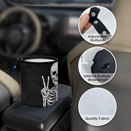 Image of Pensura Cartoon Cactus Car Trash Bag Cute Grocery Organizer Hanging Vehicle Garbage Can Waterproof Multipurpose mini Trash can for car Auto Accessories for Car, Home, Outdoor
