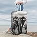 QSMBNET Travel Luggage Cover Elephant Walking Spandex Suitcase Protector Washable Baggage Covers Fashion Elastic Scratch-Resistant Luggage Cover Protector Fits 18-32 Inch Luggage