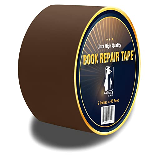 Brown Bookbinding Tape, Brown Cloth Book Repair Tape For Bookbinders, Brown Fabric Hinging Tape, Craft Tape, 2" Inches By 45' Feet, Acid Free And Archival Safe Tape For Crafts & Book Repair #TOP8