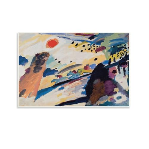 Toile Wassily Kandinsky paysage romantique pour créer un salon élégant et chaleureux