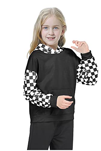 Image of Deeorla Little Boys Girls Cotton Tie Dye Hoodies Long Sleeve Pullover Sweatshirts for Big Kids 5-15Years