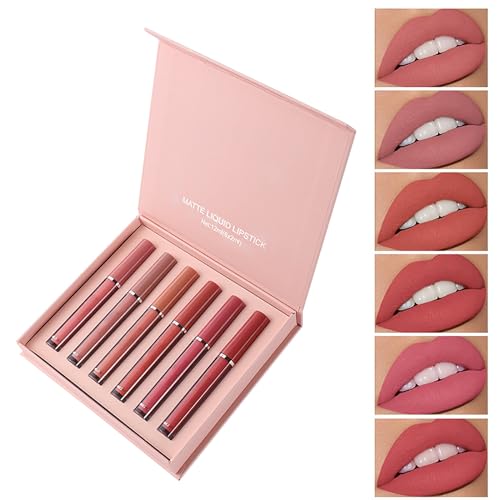 atinetok 6PCS Multi-color Long Lasting Liquid Lipstick Set Box – Matte Non-stick Matte Smooth Moisturizer Women’s Beauty Cosmetics Lipstick Gloss Set Gifts for Women Girls Birthday Anniversary(A) atinetok 6PCS Multi-color Long Lasting Liquid Lipstick Set Box – Matte Non-stick Matte Smooth Moisturizer Women’s Beauty Cosmetics Lipstick Gloss Set Gifts for Women Girls Birthday Anniversary(A)