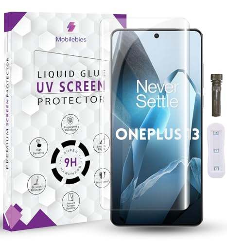 Image of Tempered Glass For Oneplus 13 5G (6.82 Inch, Pack of 1) Advanced UV Curved Screen Protector Guard, Case Friendly with installation kit & Guide