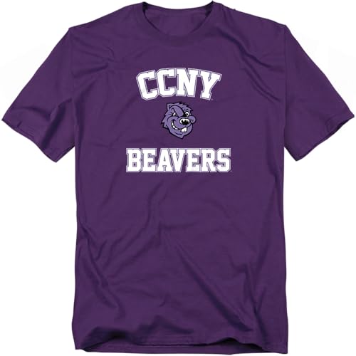 LOGOVISION City College of New York Campus Classic Unisex Adult T Shirt, Purple, Small