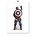 AAGG Peinture à suspendre Captain America Hulk Batman Spiderman Peinture sur toile nordique Poster et impressions murales pour salle de bain Décor A 50 x 70 cm Sans cadre