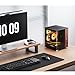 JONSBO TK-0 Black ITX Mini Tower PC Case, Hyperboloid Glass Desktop Design,Separated Cabinet Structure, Al Alloy Shell DTX/ITX Walnut Wood Computer Case, Sff Case,Black