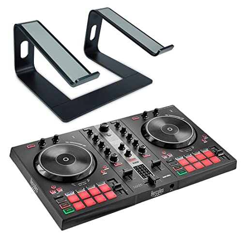 Hercules DJControl Inpulse 300 MK2 2-Deck DJ Controller + keepdrum Soporte para ordenador portátil...