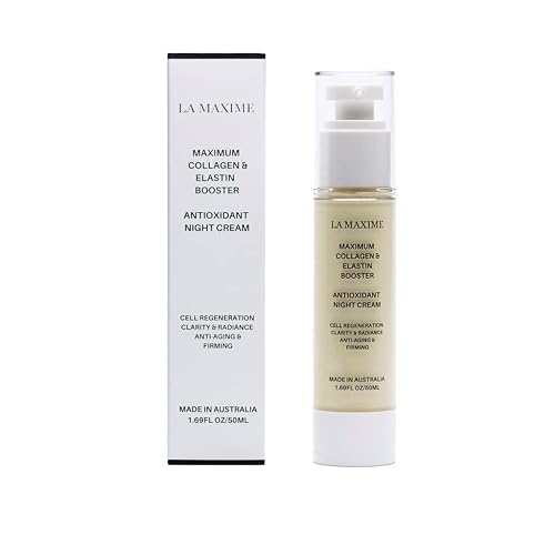 LA MAXIME Crema de noche antioxidante Hidratante facial antienvejecimiento para mujeres y hombres, crema facial de máxima elastina y colágeno