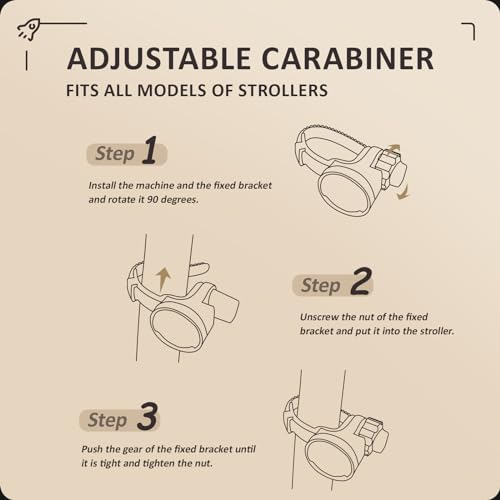 CPOTAM Baby Rocker Rechargeable, Stroller Rocker Aid Rocks Any Stroller or Buggy, Baby Vibrating Soother, Adjustable Speed, Newborn Essentials Must Haves Gifts, Fits All Pushchairs Prams Stroller - Image 6
