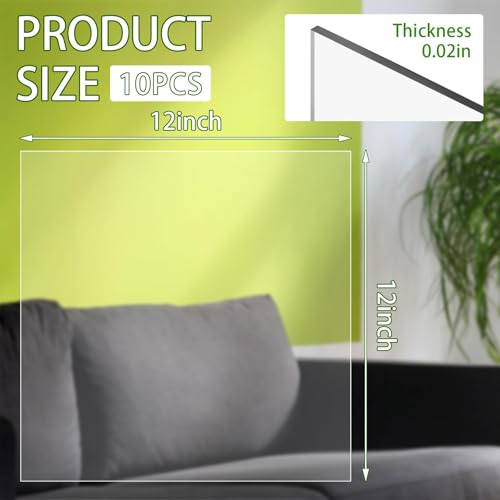 Hojas plásticas transparentes 5 piezas 12 x 12 pulg miniatura 2
