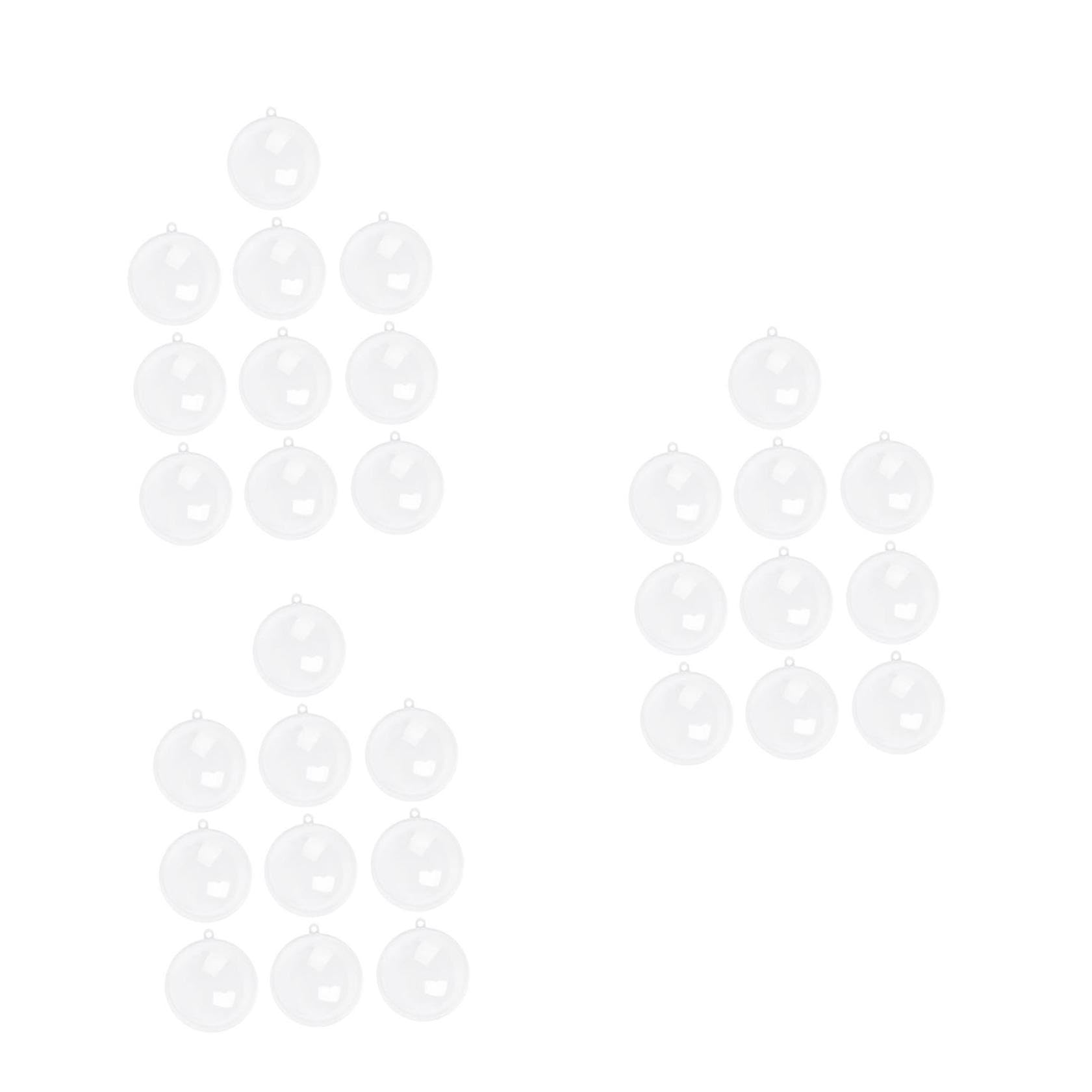 Cabilock 30 Piezas Bola Hueca de Navidad Adornos claros para Claro Bolas de Navidad Adornos navideños Bolas Transparentes rellenables Bolas de Navidad rellenables Claro Adornos de Navidad