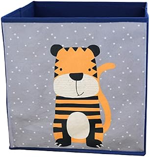 Animal Design Storage Box Foldable Toy Chest Kids Room Organiser Basket Storage Cubes Container (Tiger)
