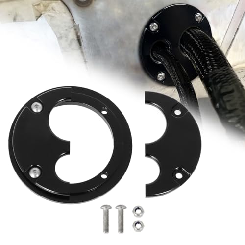 for Holley Terminator X Max Firewall Pass Through Aluminum Raw Bracket Wiring Harness Split Bulkhead -Eliminates Firewall Grommet