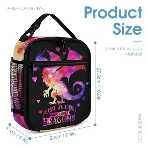 Dragon Backpack with Lunch Box & Pencil Case, 16 Inch Cute Dragon Bookbag for Kids Girls Boys School, School Backpack for Students Children, Lightweight, Large Capacity4